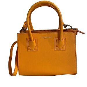 Teddy Blake Kara Saffiano Orange Leather Handbag Satchel
